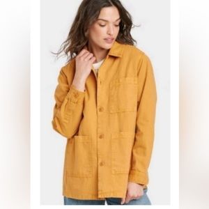Universal Thread Utility Chore Coat Mustard Yellow Size XS new E